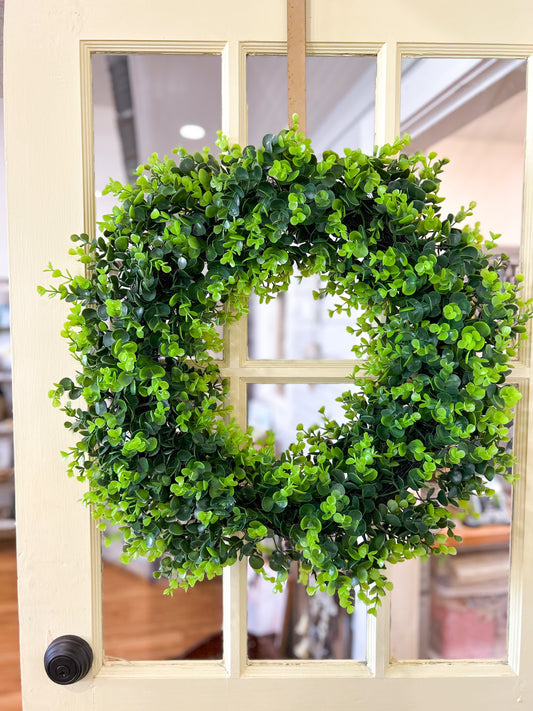 24" Collapsible Faux Greenery Wreath