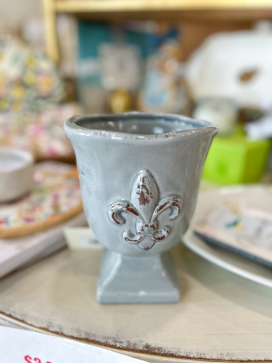 Fleur-de-Lis Ceramic Vase