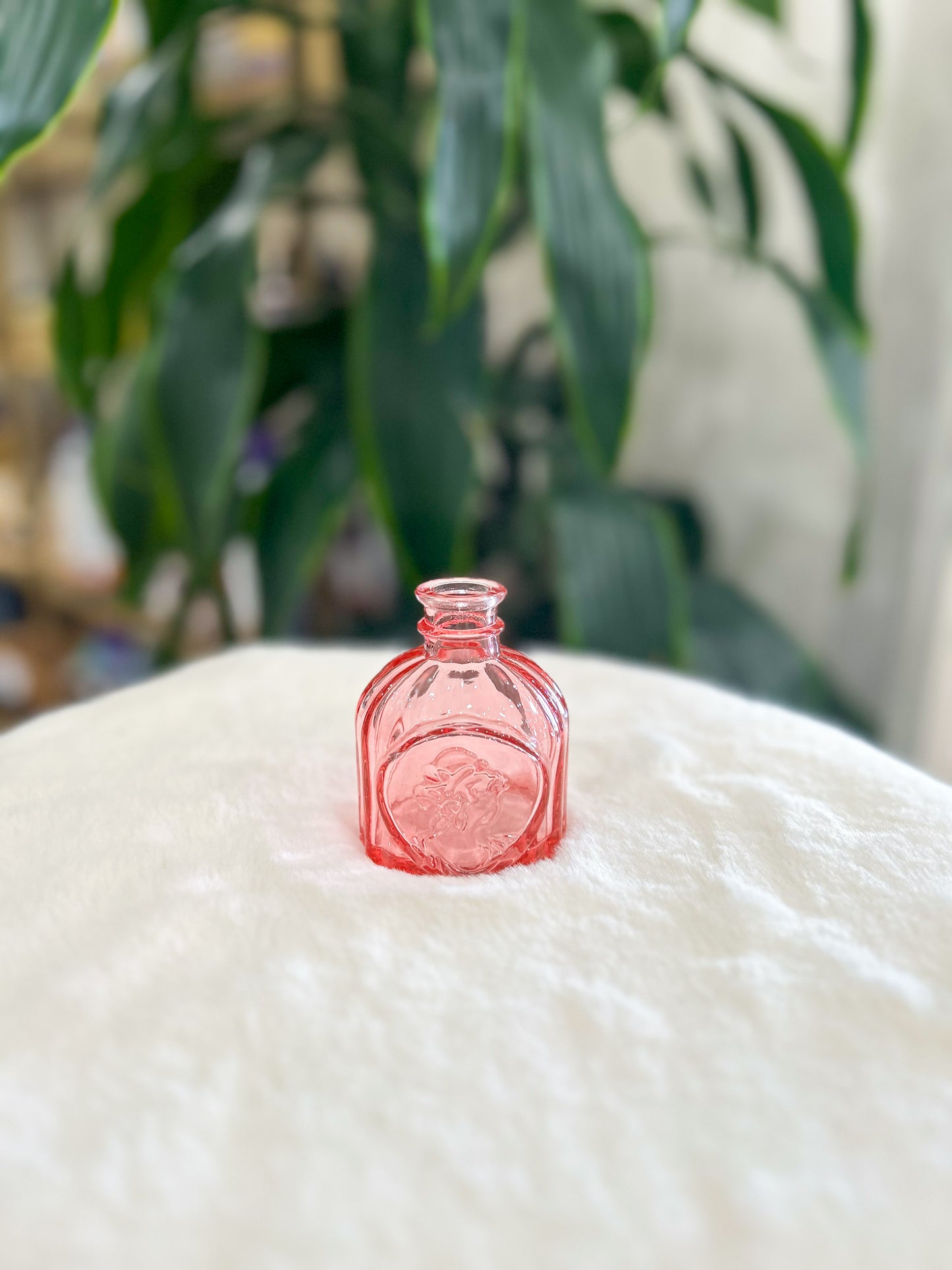 Juliet Embossed Glass Perfume Size Vintage Bud Vase
