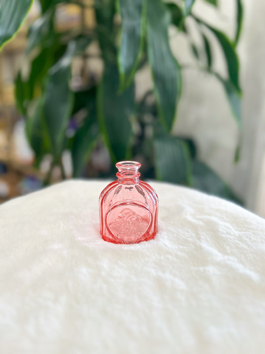 Juliet Embossed Glass Perfume Size Vintage Bud Vase