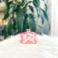 Pink Ballet Slippers Bow Bud Vase