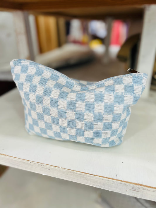 Checkered Cosmetic Bag