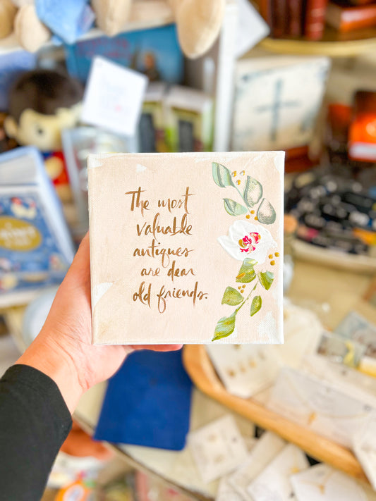 6x6 The Most Valuable Antiques Pink Background