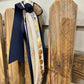 Navy, White, and Gold Streamer