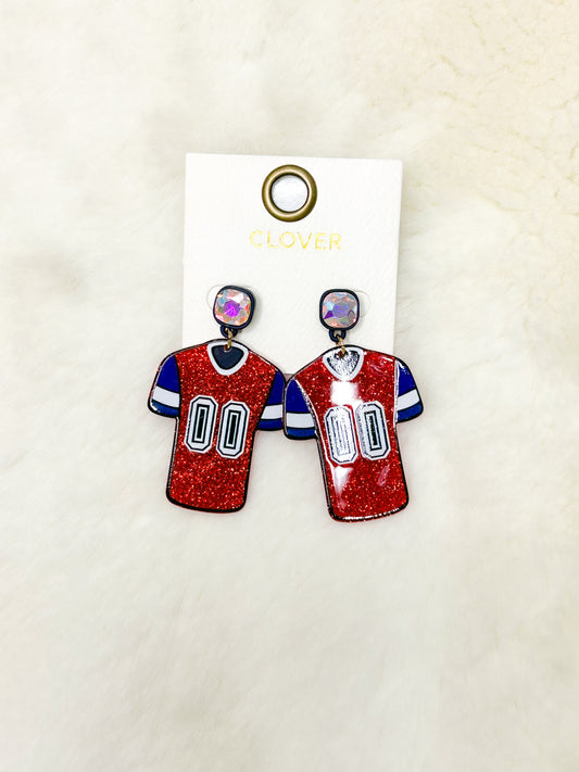 Football Jersey Acrylic Earrings