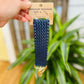 Leather Woven Wristlet Keychain