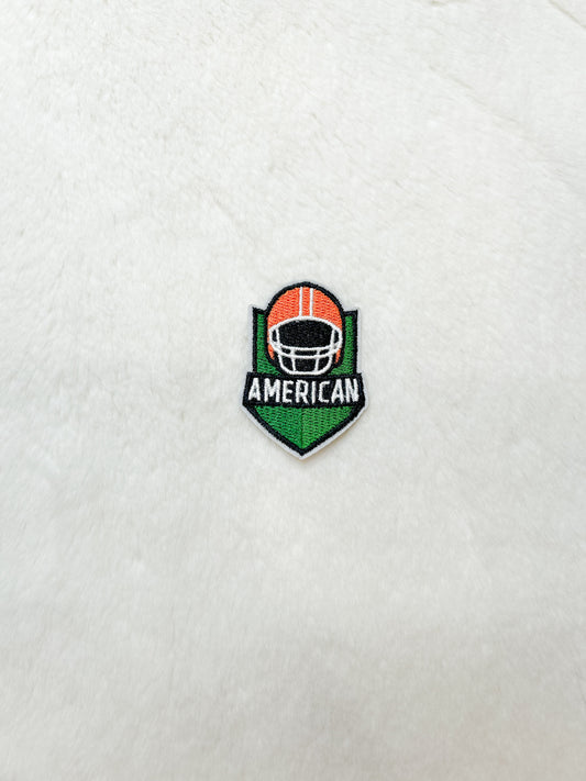 Patch-American Orange Football Helmet