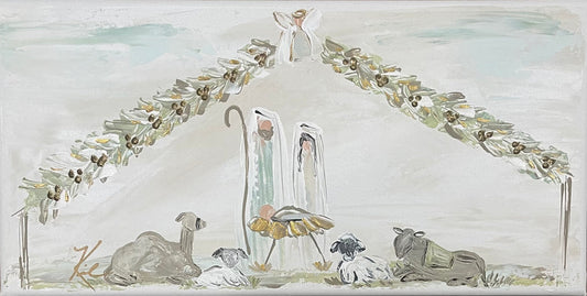 GA Nativity 2025 Framed Art 12x24