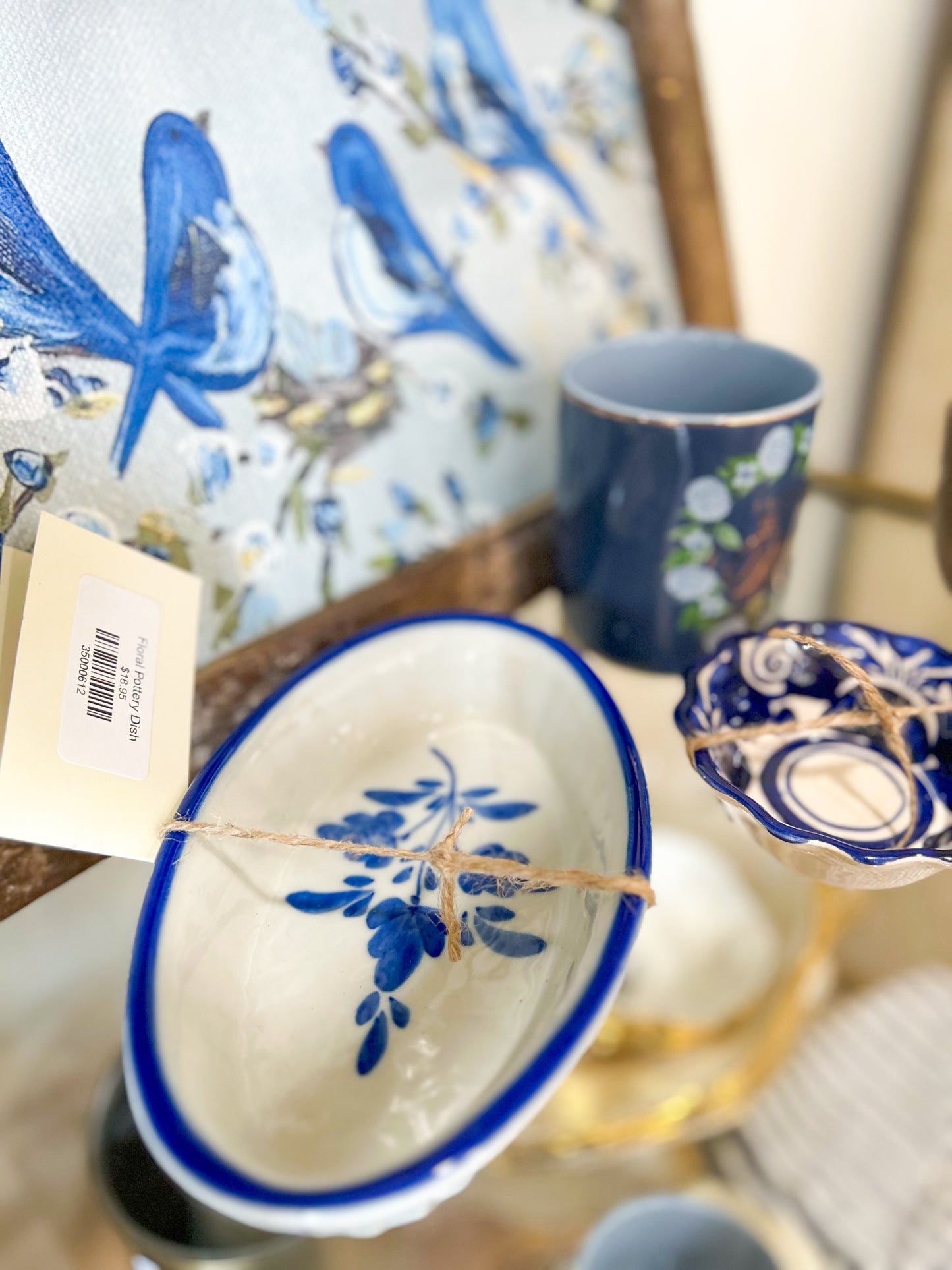 Floral Pottery Dish