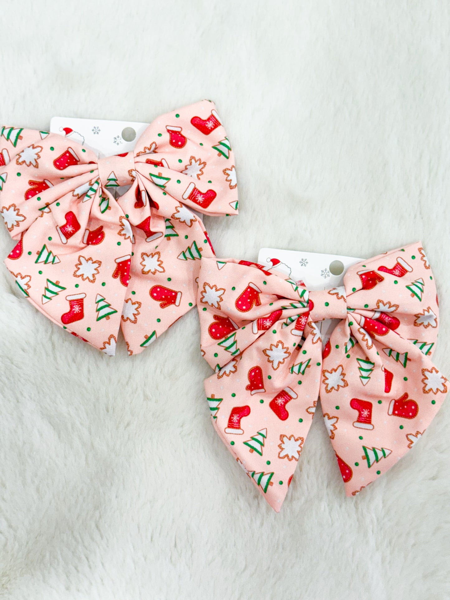 Christmas Hair Bow- Mitts