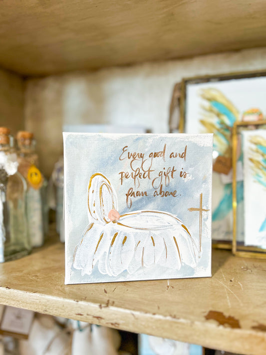 Gospel News 6X6 Every good and perfect gift is from above Canvas Art