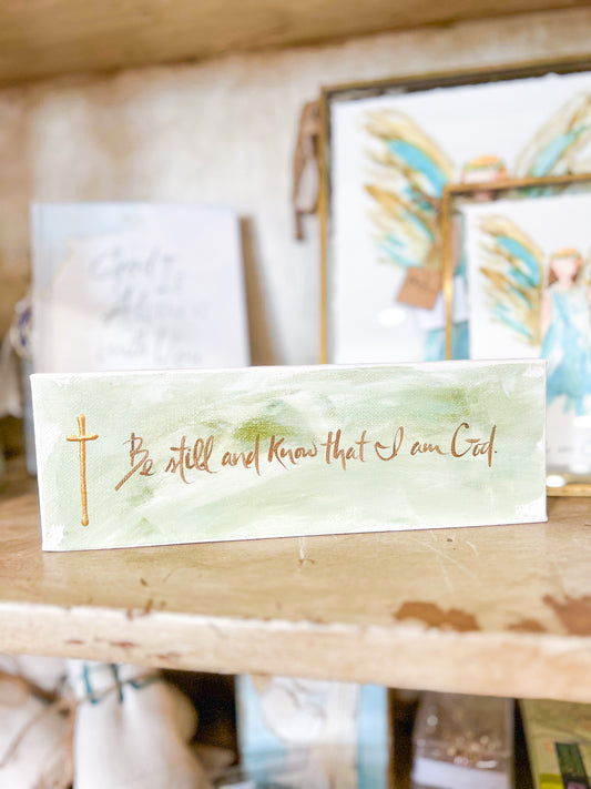 Gospel News 3X9 Be Still and Know That I am God Canvas Art