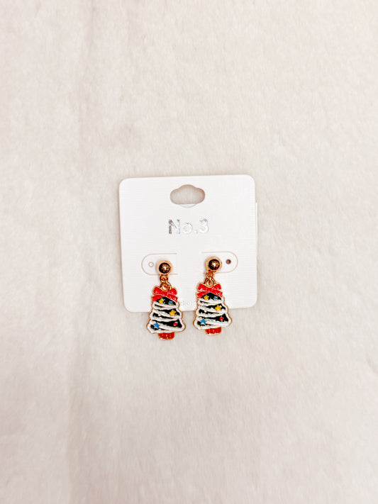 Candy Land Mini Christmas Tree Dangle Earrings