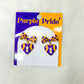 Bow Football Pride Earrings