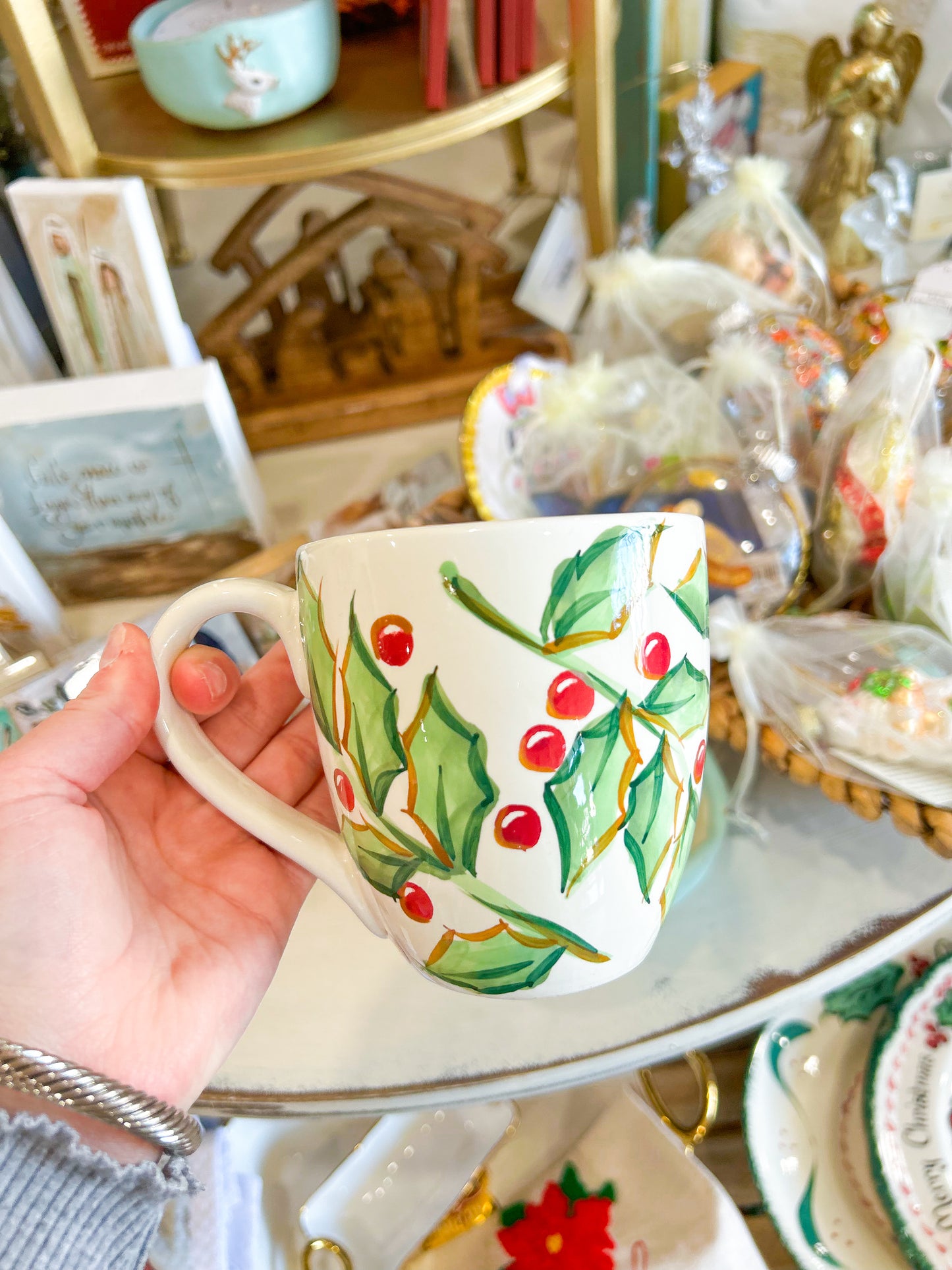 Mistletoe and Holly Christmas Mug