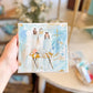 6x6 Blue Holy Night Nativity — Hand-Painted Art