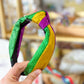 Knotted Glitter Mardi Gras Headband