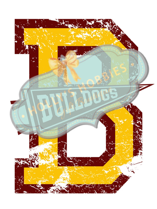 Transfer-Bulldogs Distressed Big B