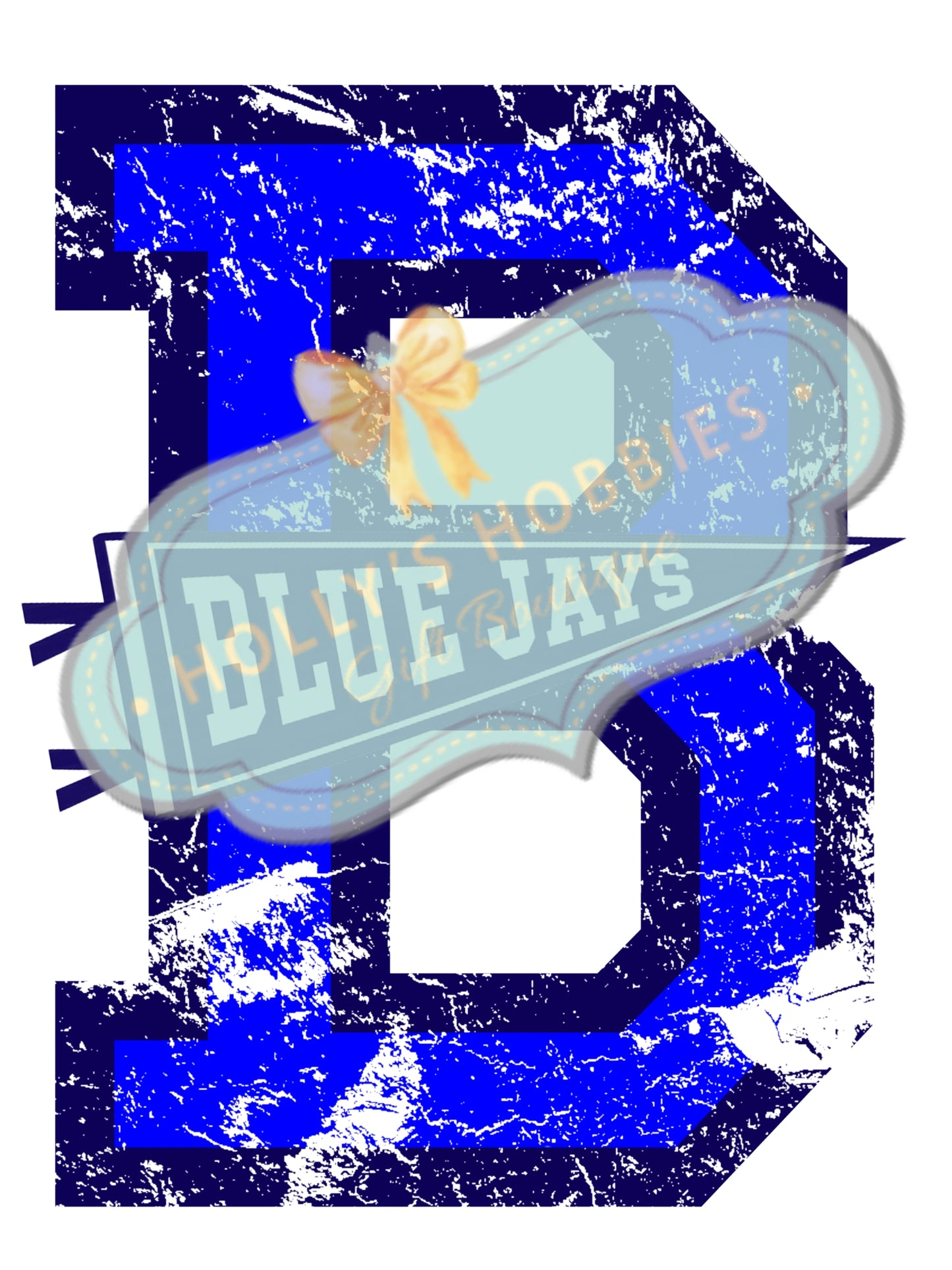 Transfer- Blue Jays Distressed Big B