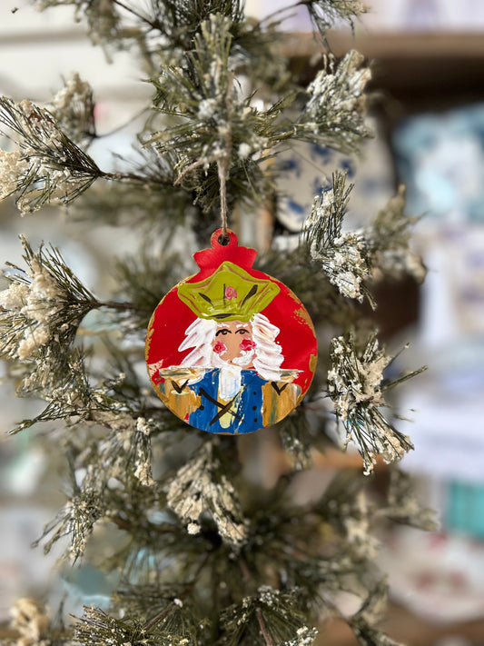 Red Nutcracker Noel 3.5" Wooden Ornament