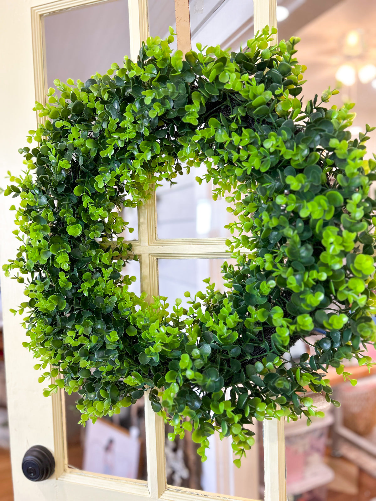24" Collapsible Faux Greenery Wreath