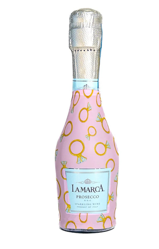 Beau Bottles Pink Engagement Ring- MINI La Marca Edition Champagne Bottle Wrap