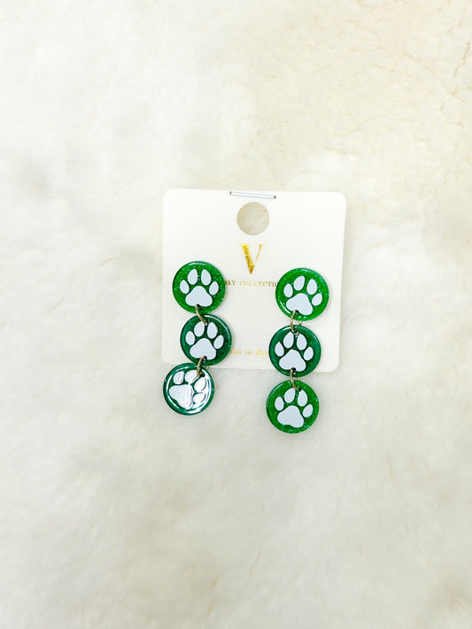 Bobcat Paw Dangle Earrings