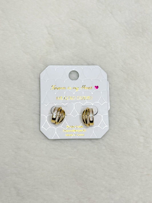 Forever in my Heart Refined Gold Hoops