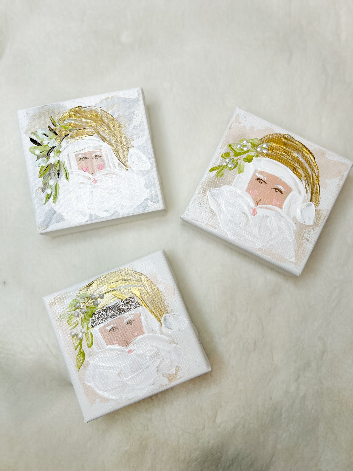 Gospel News 4X4 Old World Santa Canvas Art