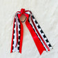 Friday Night Flair Red/White/Black Streamer