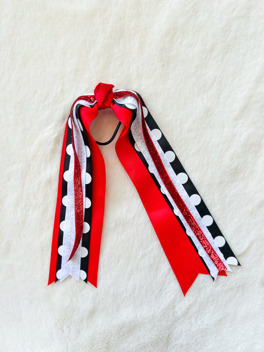Friday Night Flair Red/White/Black Streamer