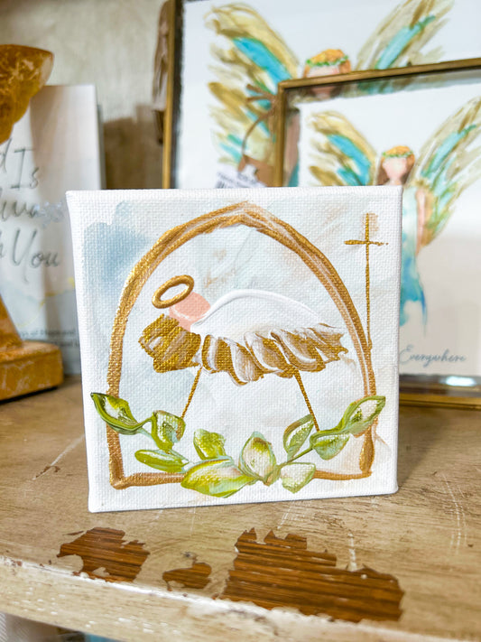 Gospel News 4X4 Jesus Nativity Arch Canvas Art