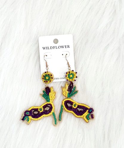 Mask the Mardi Earrings