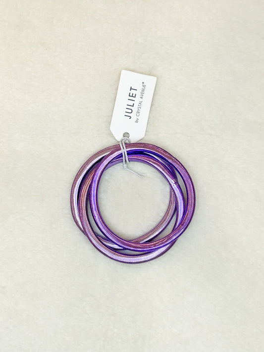 Metallic Purple Stretch Bangles