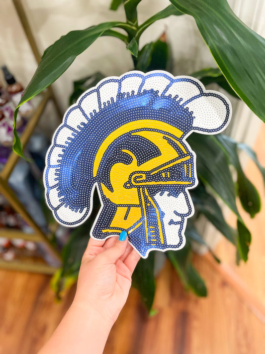Patch- Navy and Yellow Large Trojan