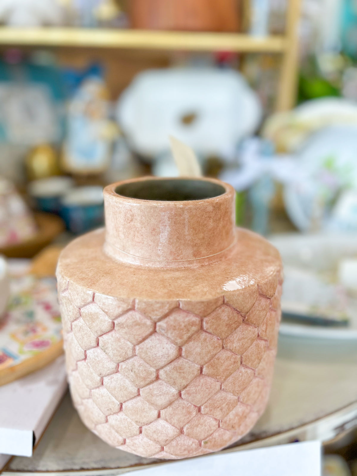 Honeycomb Ceramic Vase