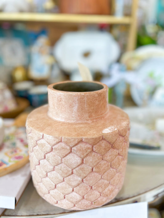 Honeycomb Ceramic Vase