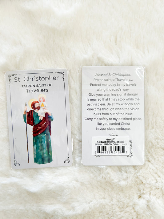 St. Christopher Prayer Pocket Cards