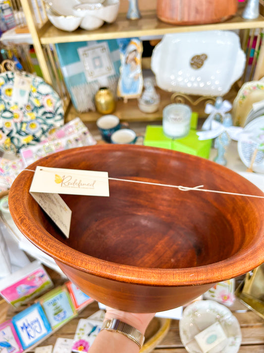 Large Dark Wood Bowl