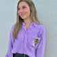 Vintage Fierce Tiger Patch Button Down