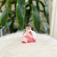 Pink Ballerina Bud Vase with White Lace and Charms