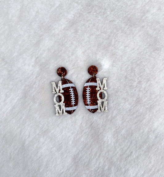 Glitz Football Mom Earrings