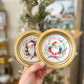 Mini Gold Circle Frame- Santa