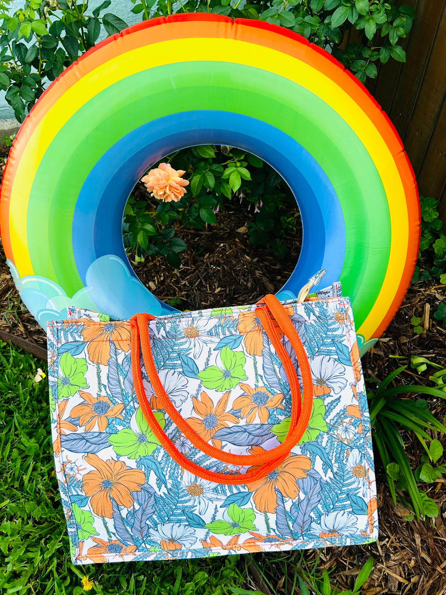 Floral Beach Tote