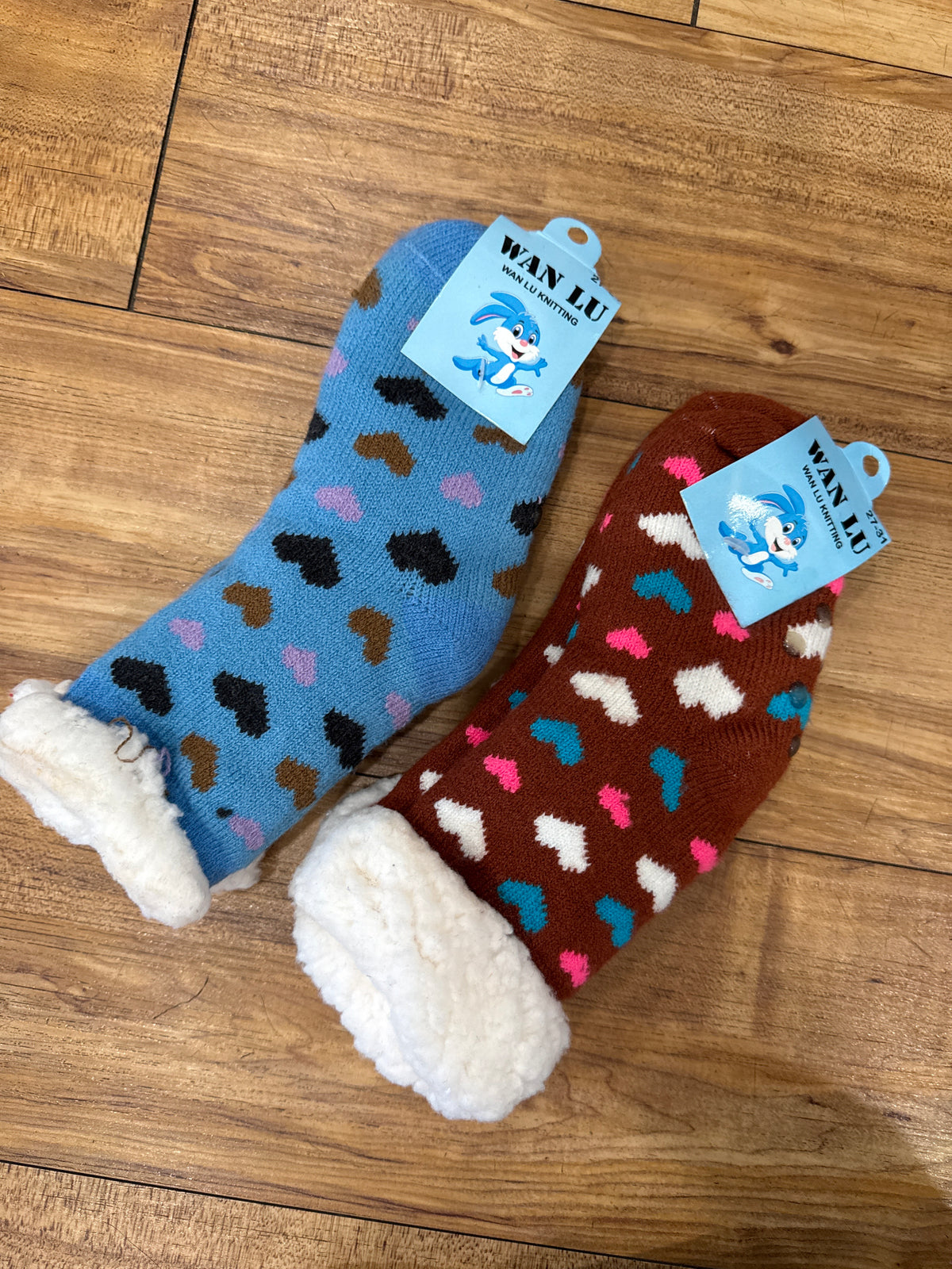 Fluffy Heart socks