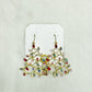 Trimmed & Twinkling Hanging Rhinestone Christmas Tree Earrings