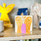Angel of Comfort Mini Wood Block- Pink