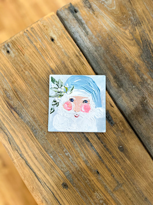 4x4 Mr. Claus Rosy Cheek Santa Coaster