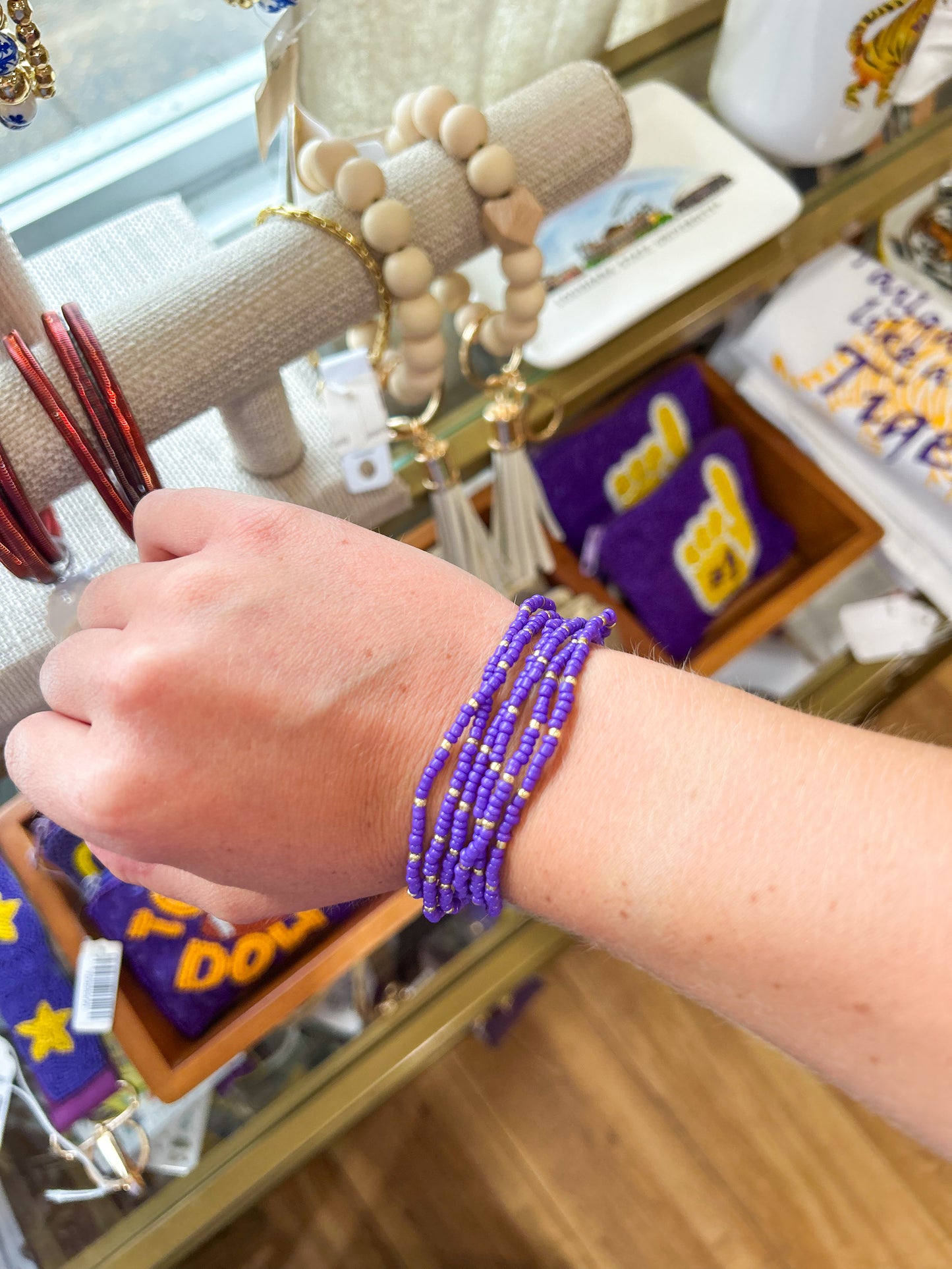 Purple Beaded Bracelet