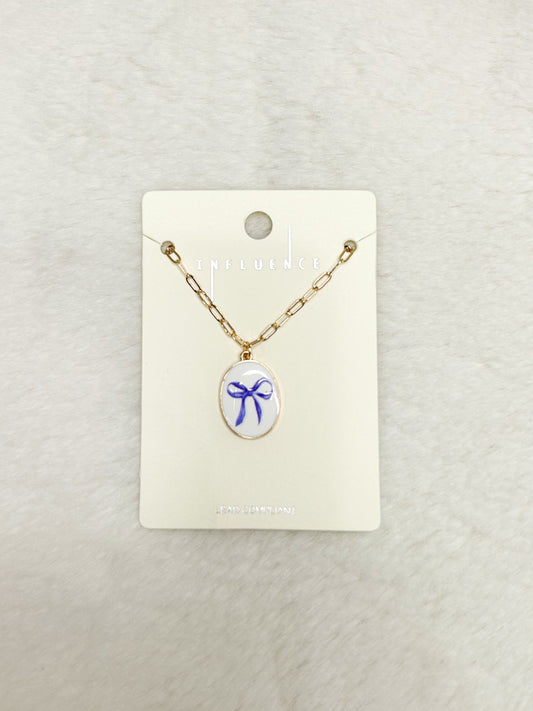 Bluebell Bow Necklace